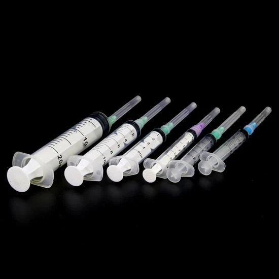 1/3/5/10/20/30/50 / 60ml jetab Syringe pou piki Luer Fèmen / glise ak zegwi